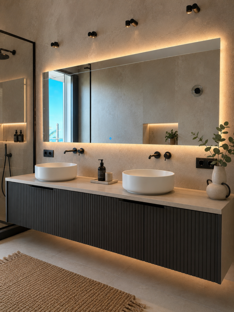 Iluminación ambiental LED para baño